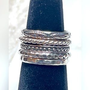 Silpada 5 sterling silver stacking bands